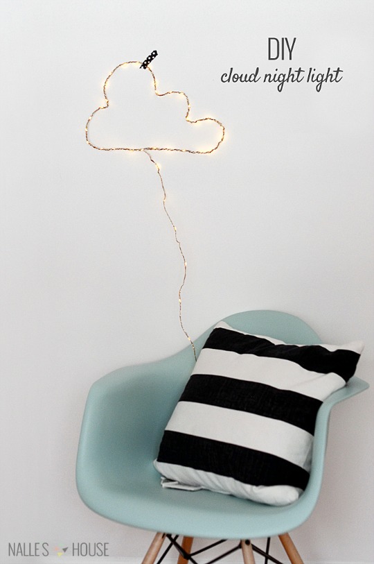 DIY Nube luminosa decorativa