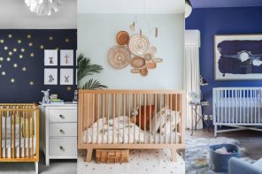 Habitaciones de bebés pintadas de color azul