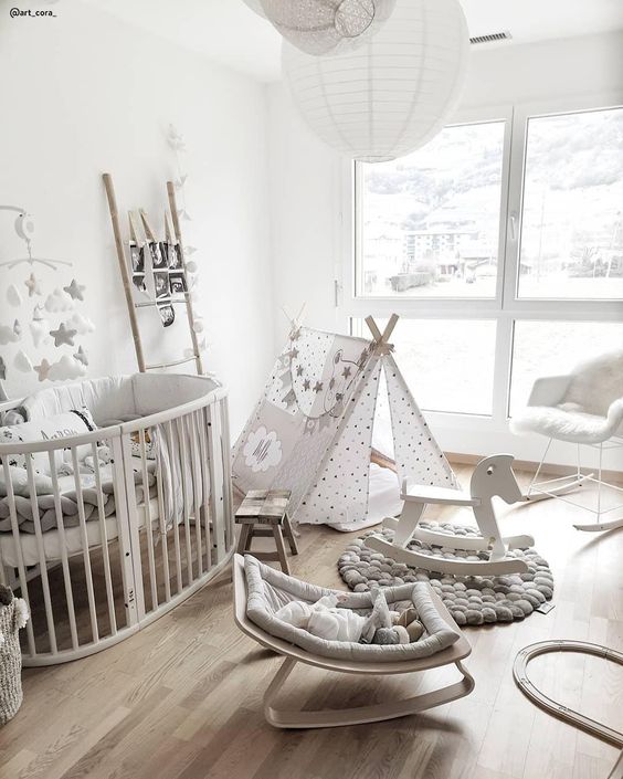 Habitaciones de bebés con cunas Stokke