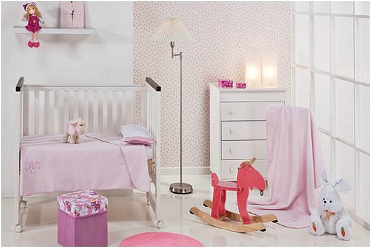 Decoración dormitorio infantil: rosa y azul