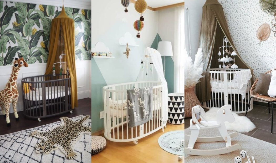 Habitaciones de bebés con cunas Stokke