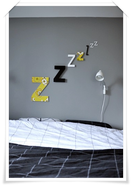 Idea para decorar la pared con letras