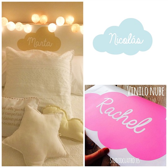 Vinilo nube personalizable con el nombre